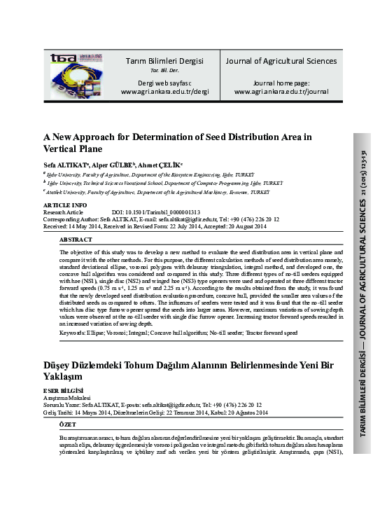 (PDF) A New Approach for Determination of Seed Distribution Area in ...