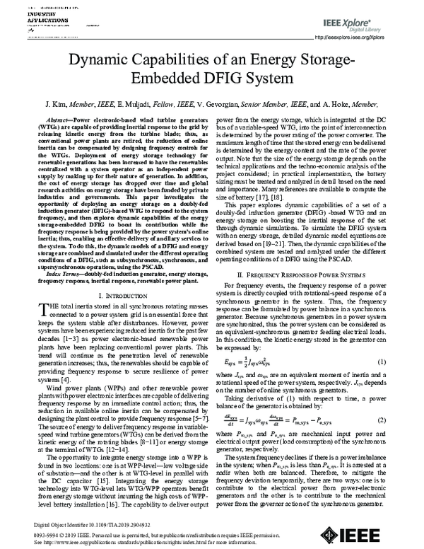 (PDF) Dynamic Capabilities of an Energy Storage-Embedded DFIG System