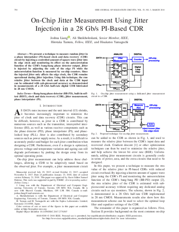 (PDF) On-Chip Jitter Measurement Using Jitter Injection in a 28 Gb/s PI ...