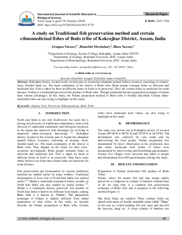 (PDF) A study on Traditional fish preservation method and certain ...