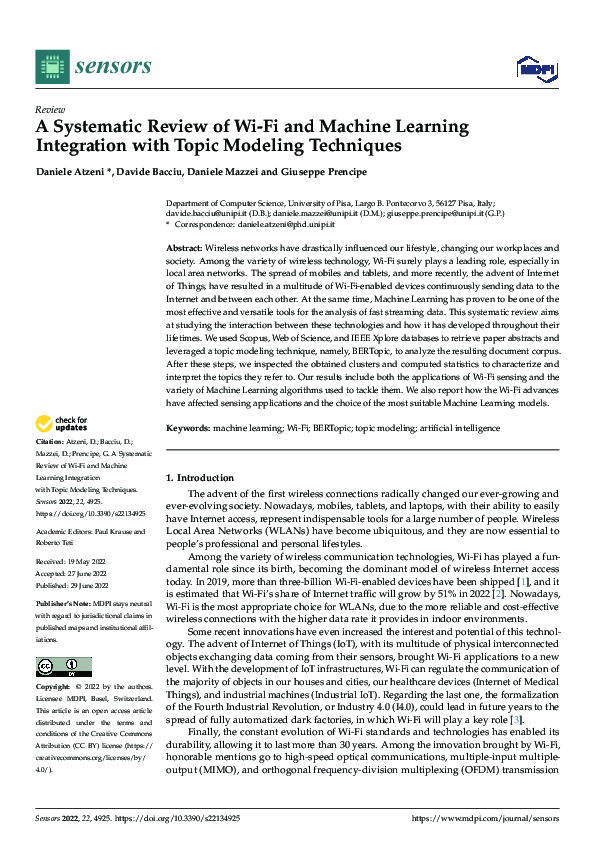 (PDF) A Systematic Review of Wi-Fi and Machine Learning Integration ...