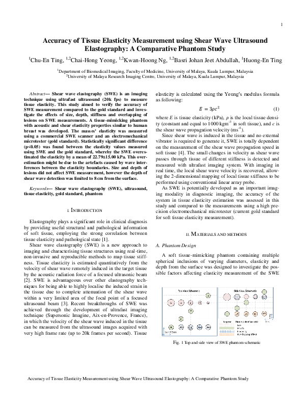 (PDF) Accuracy of Tissue Elasticity Measurement using Shear Wave ...