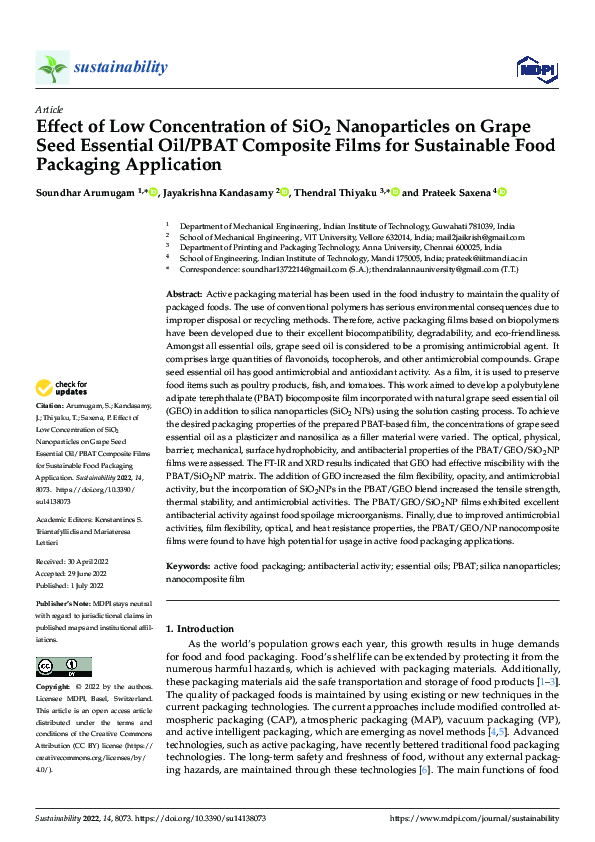 (PDF) Effect of Low Concentration of SiO2 Nanoparticles on Grape Seed ...