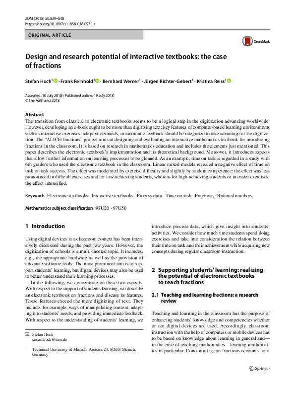 (PDF) Design and research potential of interactive textbooks: the case ...
