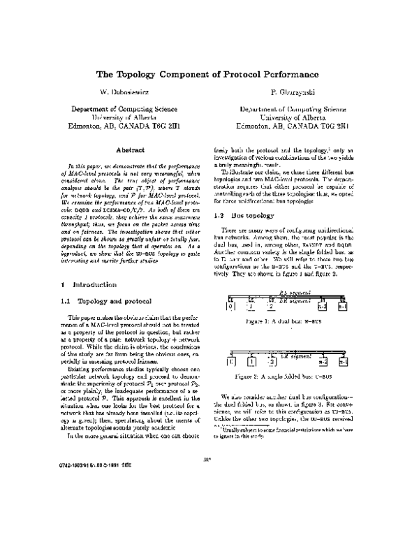 (PDF) The topology component of protocol performance