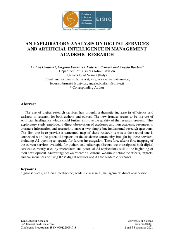 (PDF) An exploratory analysis on digital services and artificial ...