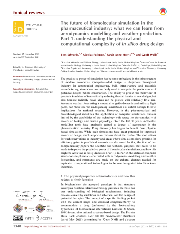 (PDF) The future of biomolecular simulation in the pharmaceutical ...