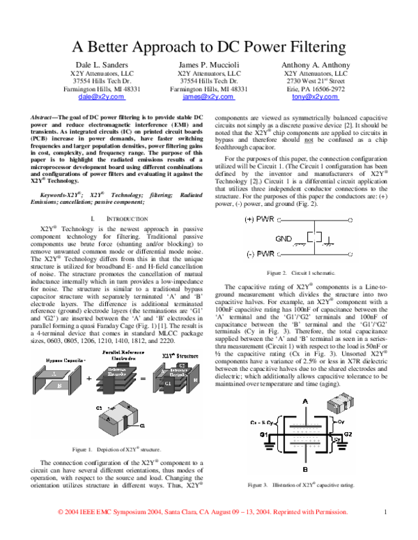 (PDF) A better approach to DC power filtering