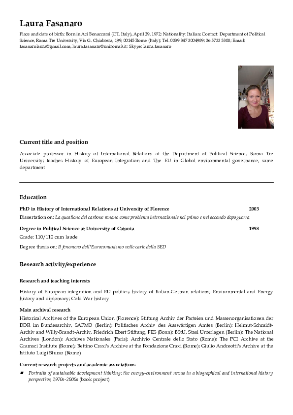 (DOC) Current title and position