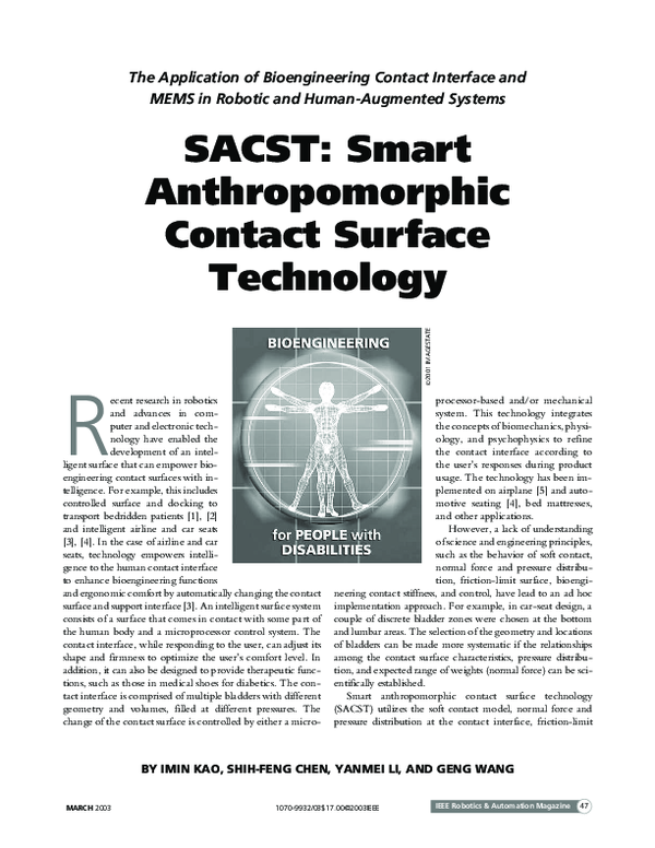 (PDF) The application of bioengineering contact interface and MEMS in ...