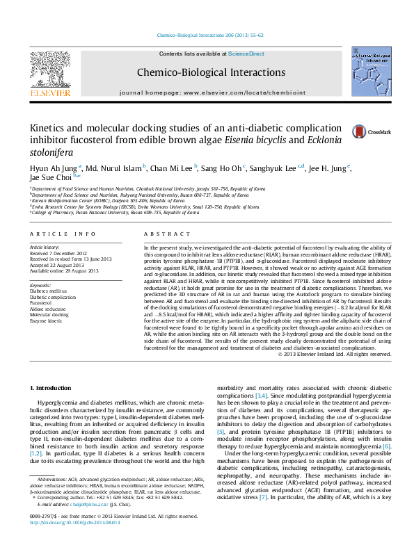 (PDF) Kinetics and molecular docking studies of an anti-diabetic ...