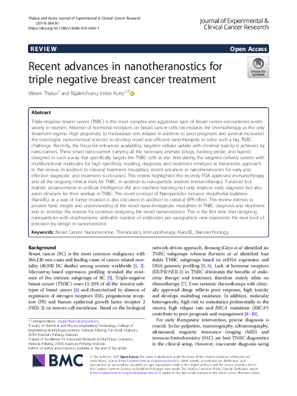 (PDF) Recent advances in nanotheranostics for triple negative breast ...