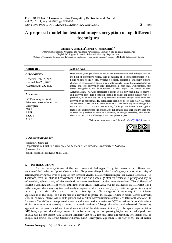 (PDF) A proposed model for text and image encryption using different ...