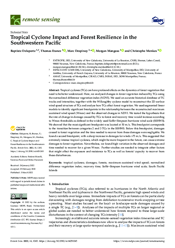 (PDF) Tropical Cyclone Impact and Forest Resilience in the Southwestern ...