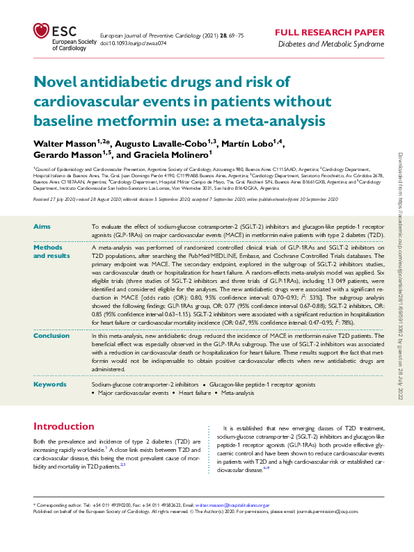 (PDF) Novel antidiabetic drugs and risk of cardiovascular events in ...