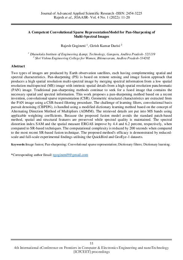(PDF) A Competent Convolutional Sparse Representation Model for Pan ...