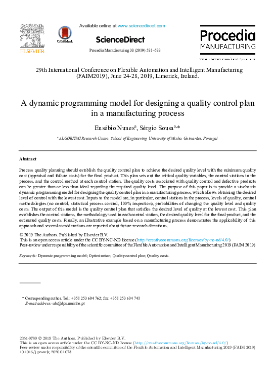 (PDF) A dynamic programming model for designing a quality control plan ...