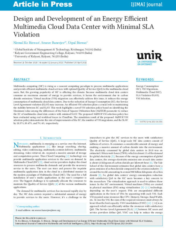 (PDF) Design and Development of an Energy Efficient Multimedia Cloud ...