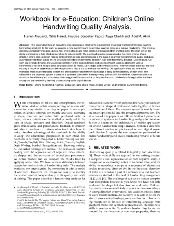 (PDF) Workbook for e-Education: Children’s Online Handwriting Quality ...