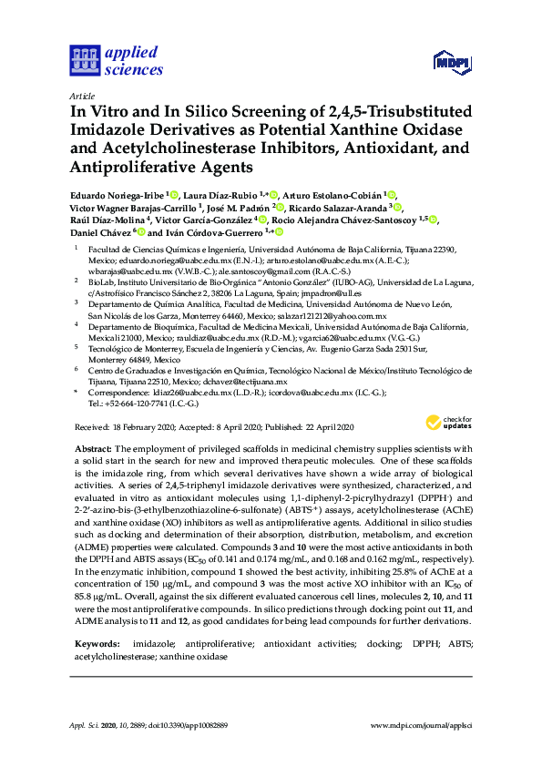 (PDF) In Vitro and In Silico Screening of 2,4,5-Trisubstituted ...