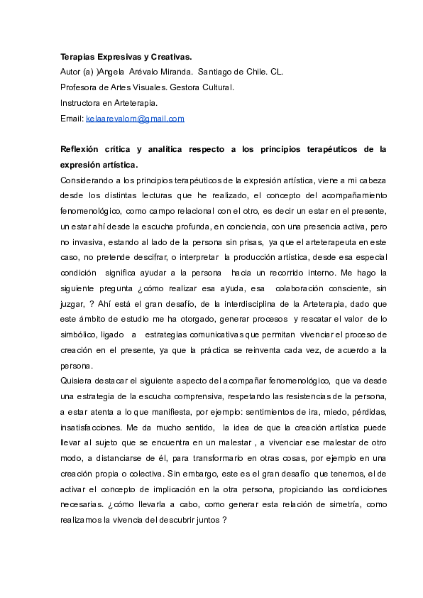 (PDF) Expresión Artística, Terapias Expresivas y Creativas.