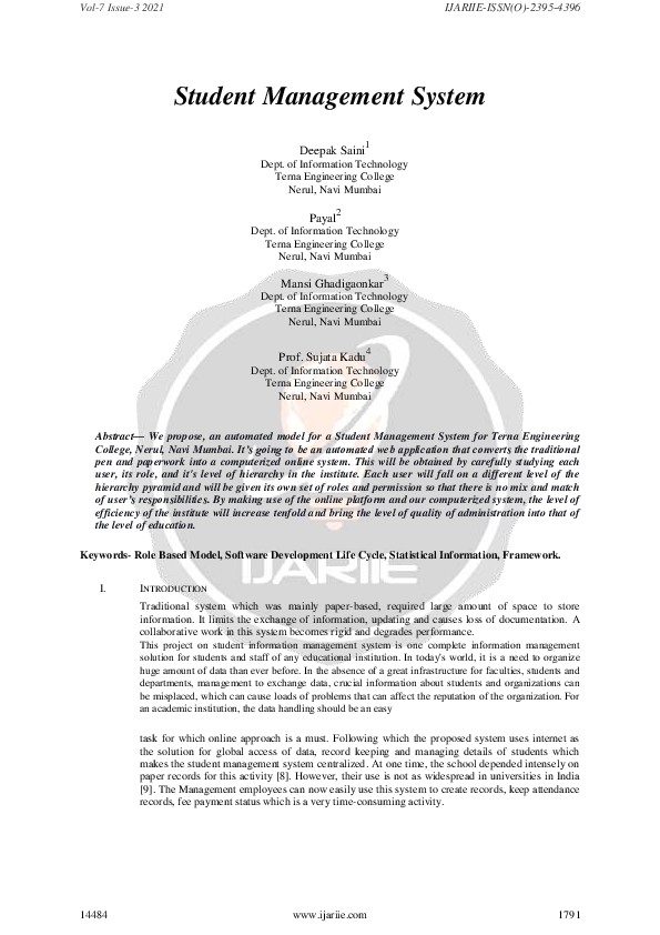 (PDF) Student Management System