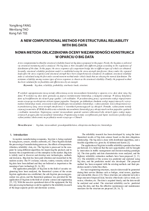(PDF) A new computational method for structural reliability with Big Data