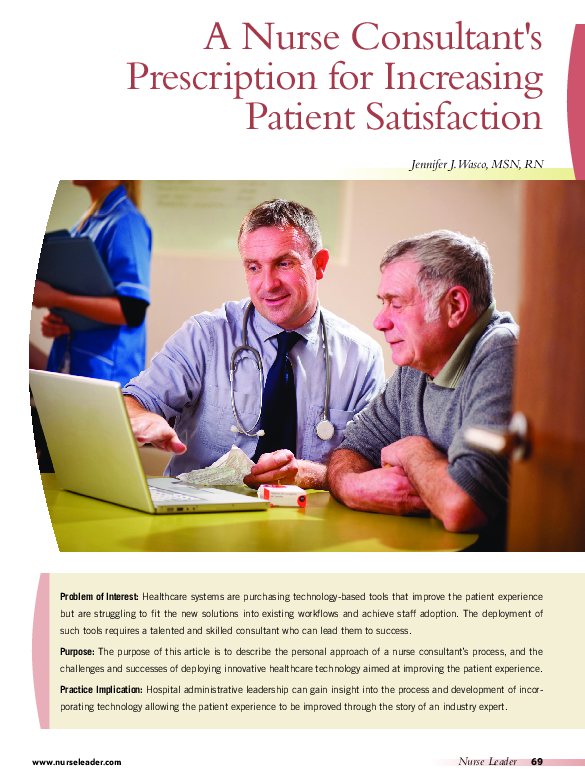 (PDF) A Nurse Consultant's Prescription for Increasing Patient Satisfaction