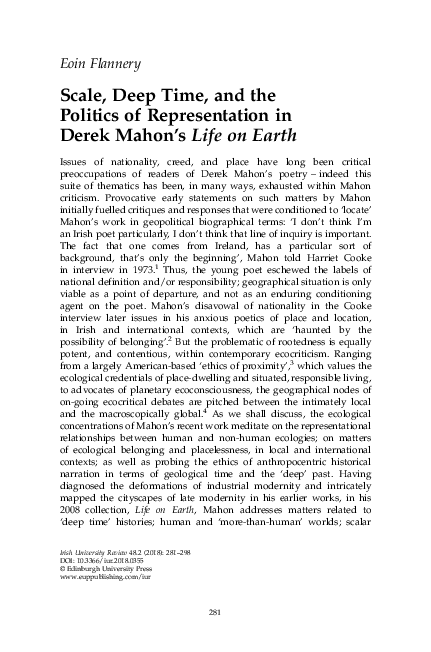 (PDF) Scale, Deep Time, and the Politics of Representation in Derek ...