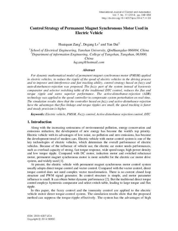 (PDF) Control strategy of permanent magnet synchronous generator for ...