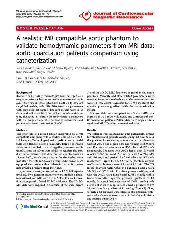 (PDF) A realistic MR compatible aortic phantom to validate hemodynamic ...