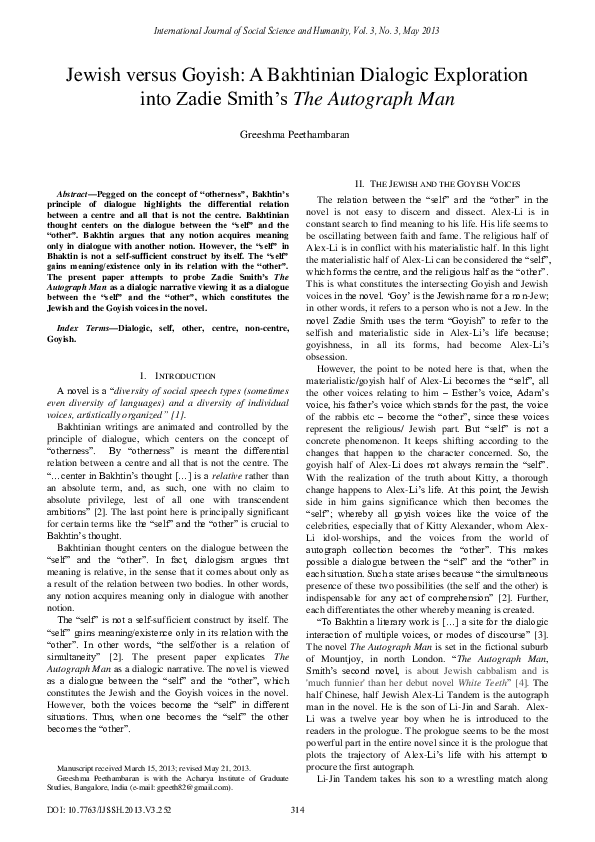(PDF) Jewish versus Goyish: A Bakhtinian Dialogic Exploration into ...