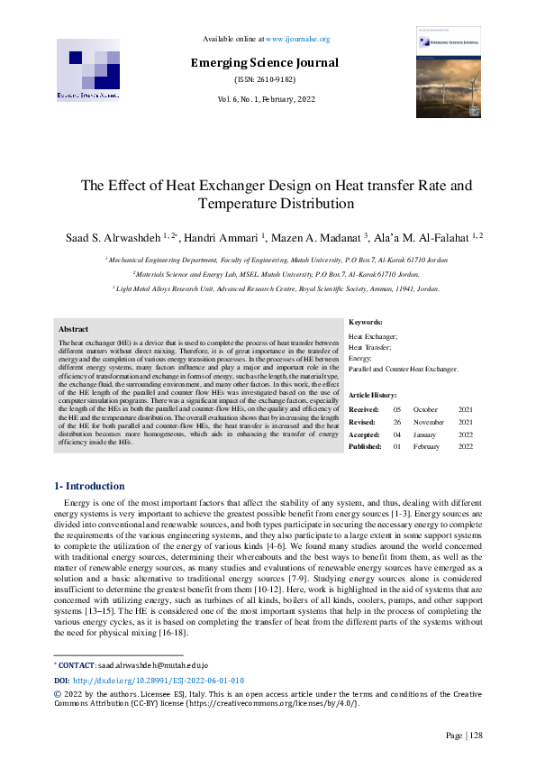 (PDF) The Effect of Heat Exchanger Design on Heat transfer Rate and ...