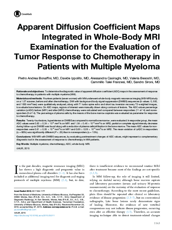 (PDF) Apparent Diffusion Coefficient Maps Integrated in Whole-Body MRI ...