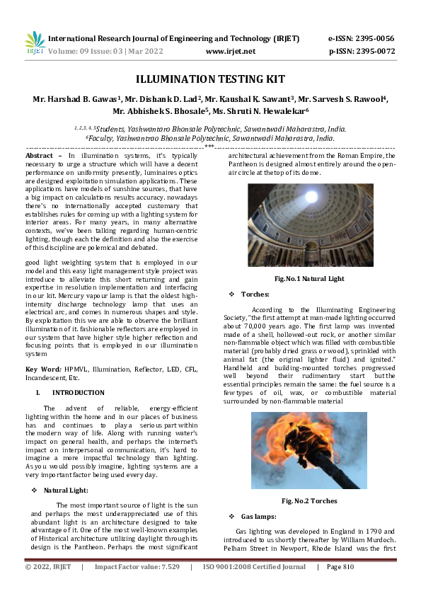 (PDF) ILLUMINATION TESTING KIT