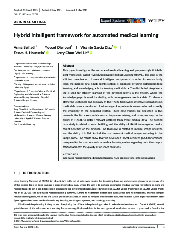 (PDF) Hybrid intelligent framework for automated medical learning