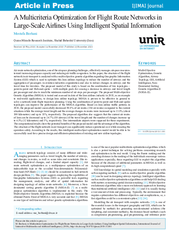 (PDF) A Multicriteria Optimization for Flight Route Networks in Large ...