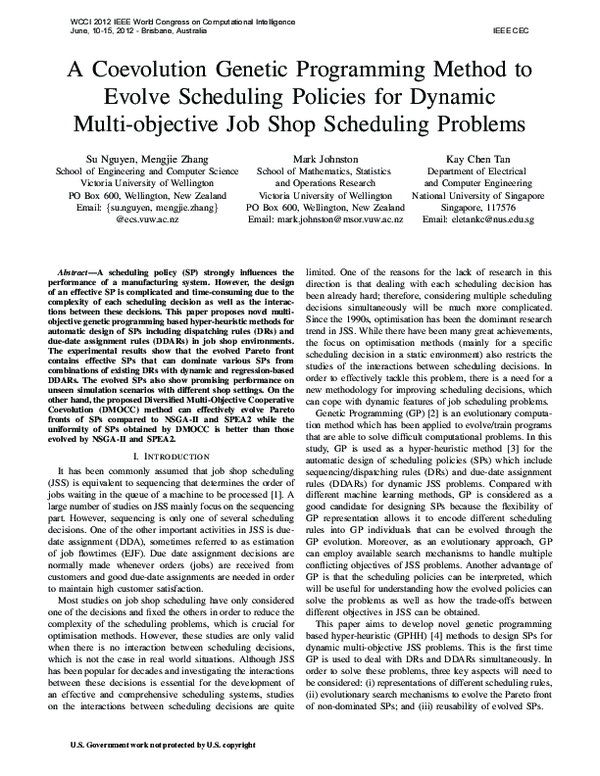 (PDF) A coevolution genetic programming method to evolve scheduling ...