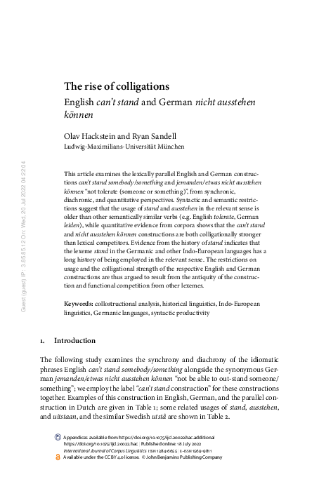 (PDF) The rise of colligations
