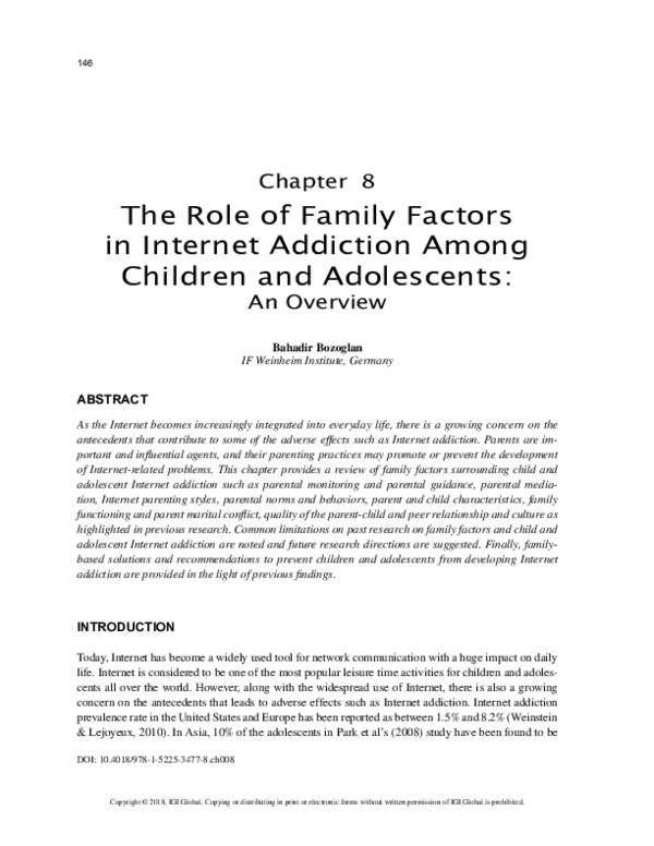 (PDF) The Role of Family Factors in Internet Addiction Among Children ...