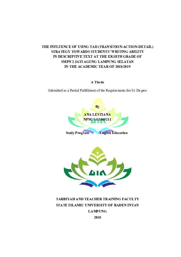 (PDF) The Influence of Using Tad (Transition-Action-Detail)Strategy ...