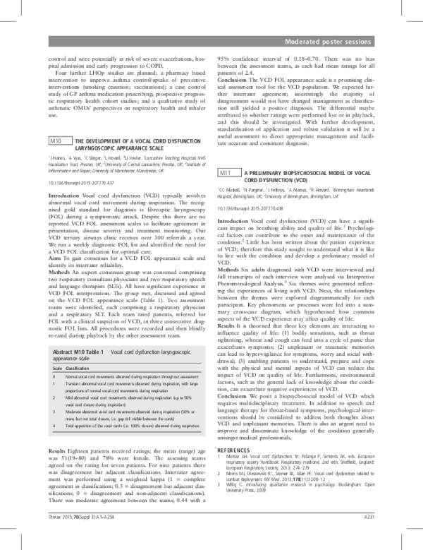 (PDF) M11 A preliminary biopsychosocial model of Vocal Cord Dysfunction ...