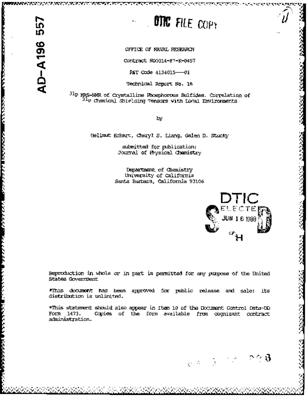 (PDF) 31P MAS-NMR of Crystalline Phosphorous Sulfides. Correlation of ...