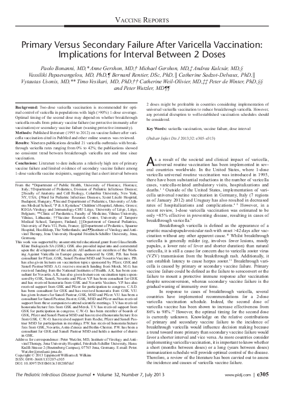 (PDF) Vaccine Reports