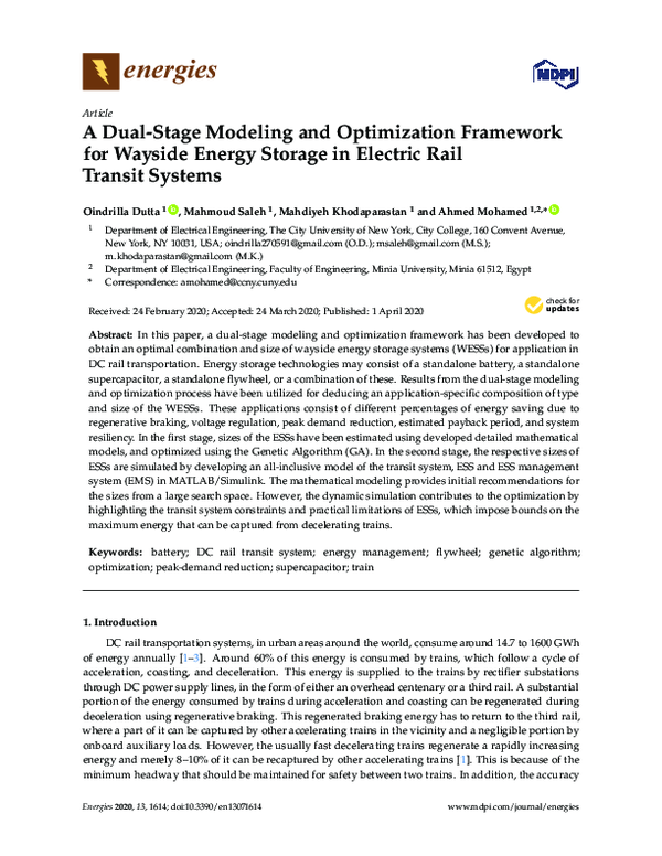 (PDF) A Dual-Stage Modeling and Optimization Framework for Wayside ...
