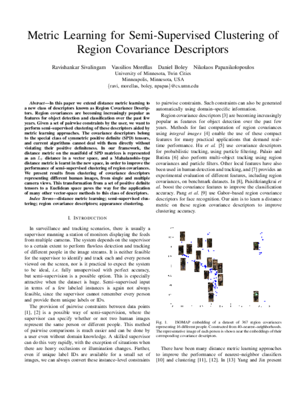 (PDF) Metric learning for semi-supervised clustering of Region ...