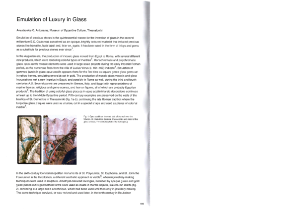 (PDF) Emulation of Luxury in Glass