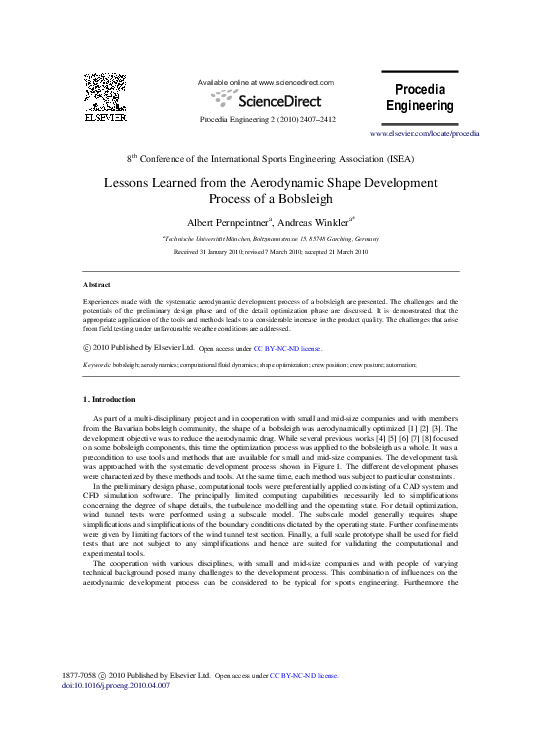 (PDF) Lessons learned from the aerodynamic shape development process of ...