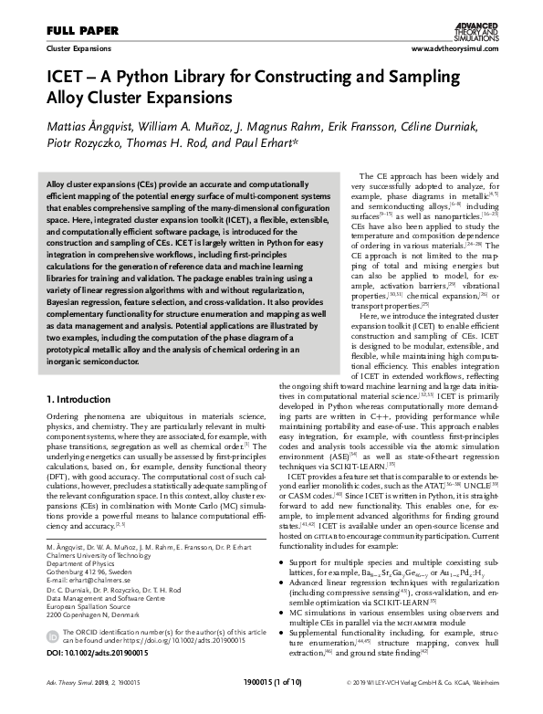 (PDF) ICET – A Python Library for Constructing and Sampling Alloy ...