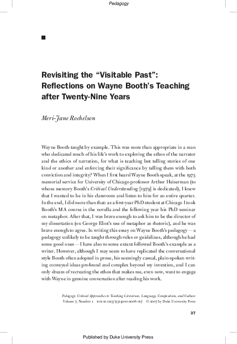 (PDF) Revisiting the 